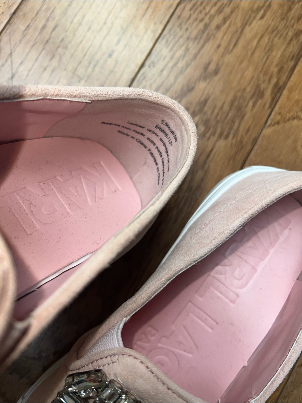 Karl Lagerfeld Women's Pink Loafers jeweled size 5.5 - Picture 5 of 6